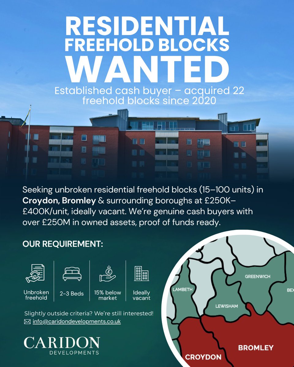 We're established cash buyers with £250M+ in owned assets. Message us if you have any stock matching this profile.