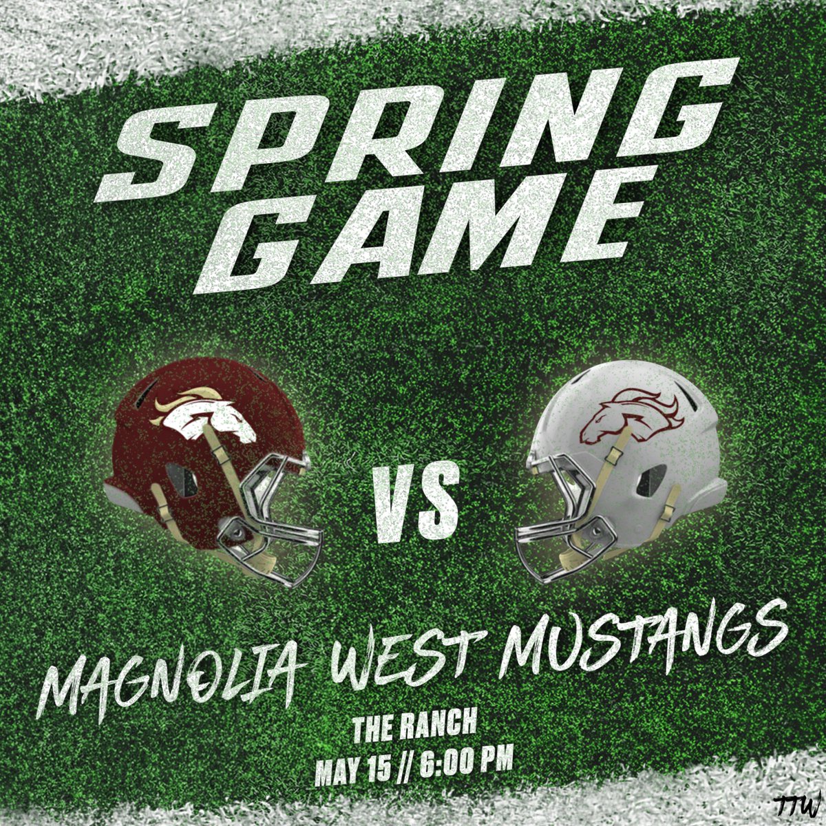 Spring Game tomorrow night here at THE RANCH! Kona Ice will be here keeping you cool! #TTW #WestNation
