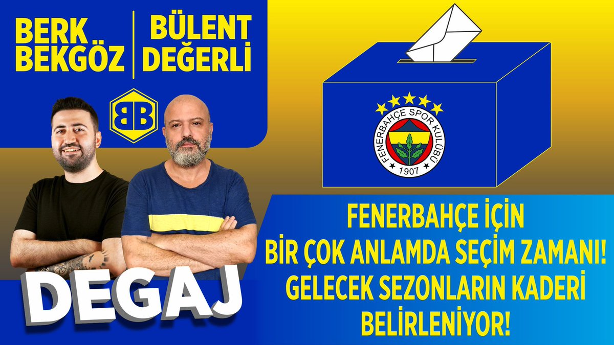Berk Bekgöz YouTube (@berkyoutube) on Twitter photo DEGAJ | Fenerbahçe’nin geleceği şekilleniyor!
📄 İmza konusunda son durum nedir?
📄 Futbol şubesi için yeni öneriler?
📄 Ana odak noktası gerçekten ne olmalı?
⏰ 19:15 Canlı Yayın!
<a href="/degerlibulent/">Bülent Değerli</a> & <a href="/BerkBekgoz/">Berk Bekgöz</a>
📲 ytbe.one/xKATgTBuLzU DEGAJ | Fenerbahçe’nin geleceği şekilleniyor!
📄 İmza konusunda son durum nedir?
📄 Futbol şubesi için yeni öneriler?
📄 Ana odak noktası gerçekten ne olmalı?
⏰ 19:15 Canlı Yayın!
<a href="/degerlibulent/">Bülent Değerli</a> & <a href="/BerkBekgoz/">Berk Bekgöz</a>
📲 ytbe.one/xKATgTBuLzU