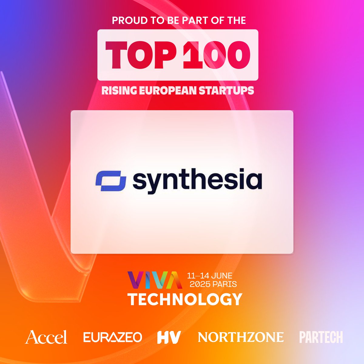 Alexandru Voica 💀 (@alexvoica) on Twitter photo Proud that <a href="/synthesiaIO/">Synthesia 🎥</a> has been nominated by <a href="/VivaTech/">Viva Technology</a> as one of the top startups in Europe for our impact in building the generative AI video and audio models that power the world's largest AI video platform: lnkd.in/ecrrkNAi
Thanks to <a href="/Accel/">Accel</a> @Eurazeo <a href="/HV_Capital/">HV Capital</a> Proud that <a href="/synthesiaIO/">Synthesia 🎥</a> has been nominated by <a href="/VivaTech/">Viva Technology</a> as one of the top startups in Europe for our impact in building the generative AI video and audio models that power the world's largest AI video platform: lnkd.in/ecrrkNAi
Thanks to <a href="/Accel/">Accel</a> @Eurazeo <a href="/HV_Capital/">HV Capital</a>