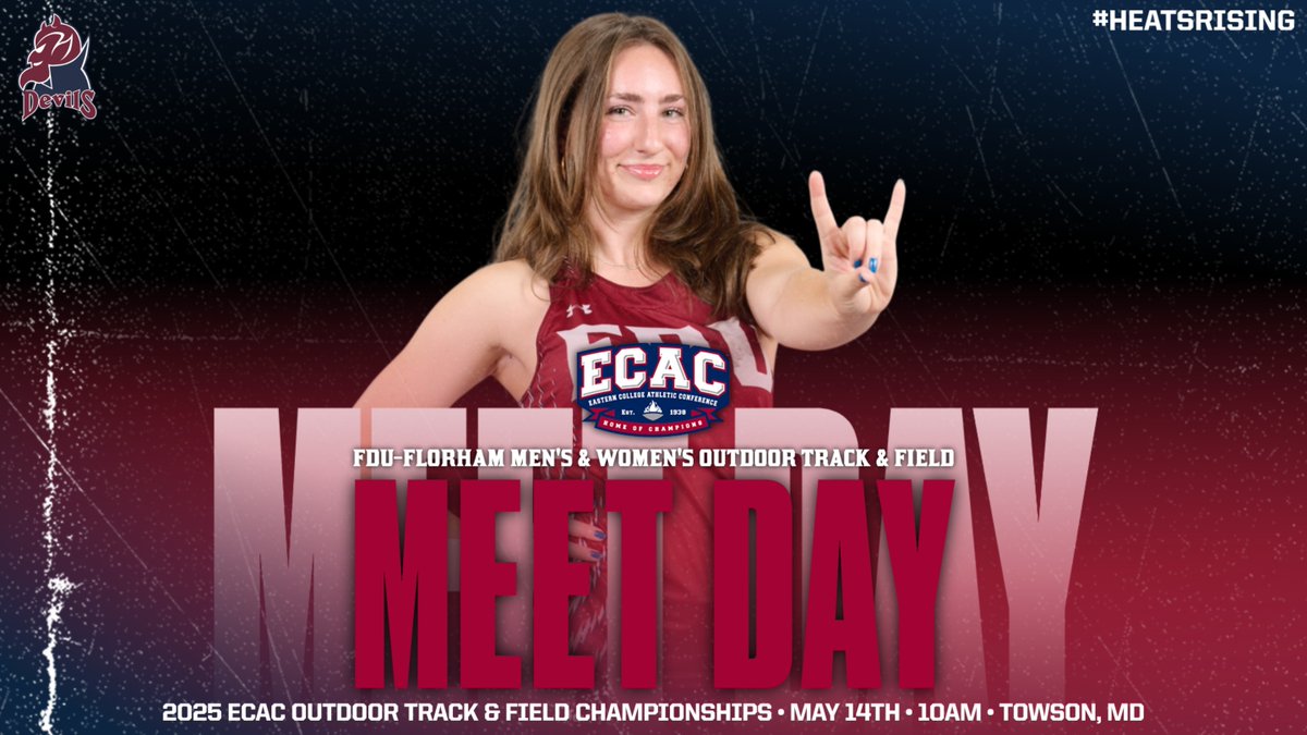 FDU Devils Athletics (@fdudevils) on Twitter photo MEET DAY | The final meet of the year for Men's & Women's <a href="/FDUDevils_XCTF/">FDU Devils XC and Track & Field</a> will be the 2025 <a href="/ECACSports/">ECAC Sports</a> Outdoor Championship! Events are set to start at 10am at Goucher College!
Live Coverage: bit.ly/3YMgGiR
#HornsUp #HeatsRising MEET DAY | The final meet of the year for Men's & Women's <a href="/FDUDevils_XCTF/">FDU Devils XC and Track & Field</a> will be the 2025 <a href="/ECACSports/">ECAC Sports</a> Outdoor Championship! Events are set to start at 10am at Goucher College!
Live Coverage: bit.ly/3YMgGiR
#HornsUp #HeatsRising