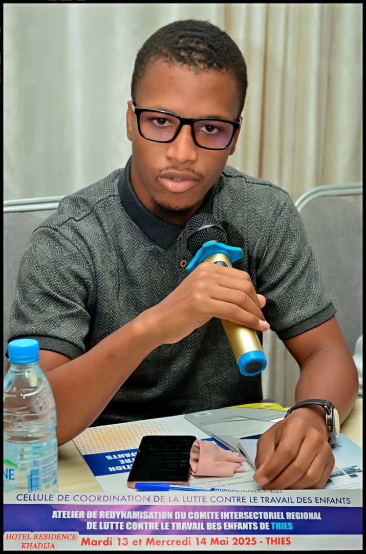 Assane DIAGNE (@assaned1719) on Twitter photo Représenté à l’atelier de redynamisation du Comité Intersectoriel Régional de Lutte contre le #Travail_des_Enfants à #Thiès, aux côtés du ministère du Travail #MTERI #DGTSS.
 Engagés dans la #protection des enfants, mobilisés pour un avenir digne et sans exploitation des #enfants Représenté à l’atelier de redynamisation du Comité Intersectoriel Régional de Lutte contre le #Travail_des_Enfants à #Thiès, aux côtés du ministère du Travail #MTERI #DGTSS.
 Engagés dans la #protection des enfants, mobilisés pour un avenir digne et sans exploitation des #enfants