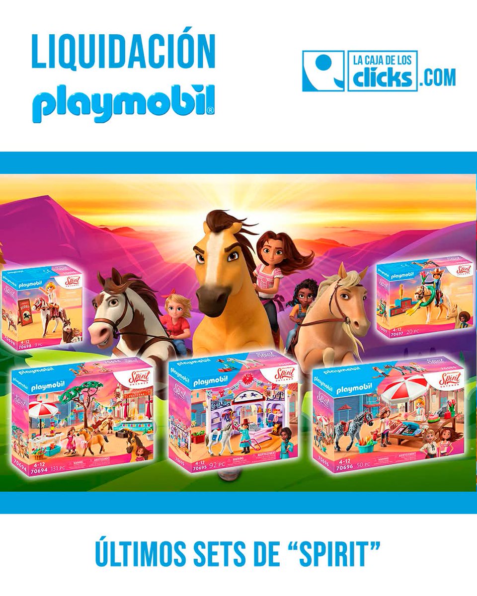 caja_clicks's tweet photo. SEGUIMOS LIQUIDANDO. ⚠️ Aquí tenéis las últimas existencias de esta colección a precio de coste o incluso por debajo ->> https://t.co/EbCxRCE4Lz
🐎🐎🐎
#playmobil #clicksdefamobil #clickeros #playmobileros #lacajadelosclicks #liquidacion #spirit #playmobilspirit https://t.co/mpj3XO8qcm