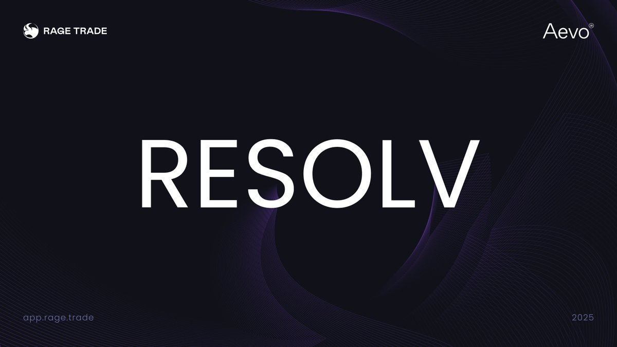 New Asset Listing!

You can now long or short $RESOLV on <a href="/aevoxyz/">Aevo</a> through Rage.

Trade $RESOLV here: app.rage.trade/trade/RESOLV-U…

<a href="/ResolvLabs/">Resolv Labs</a>