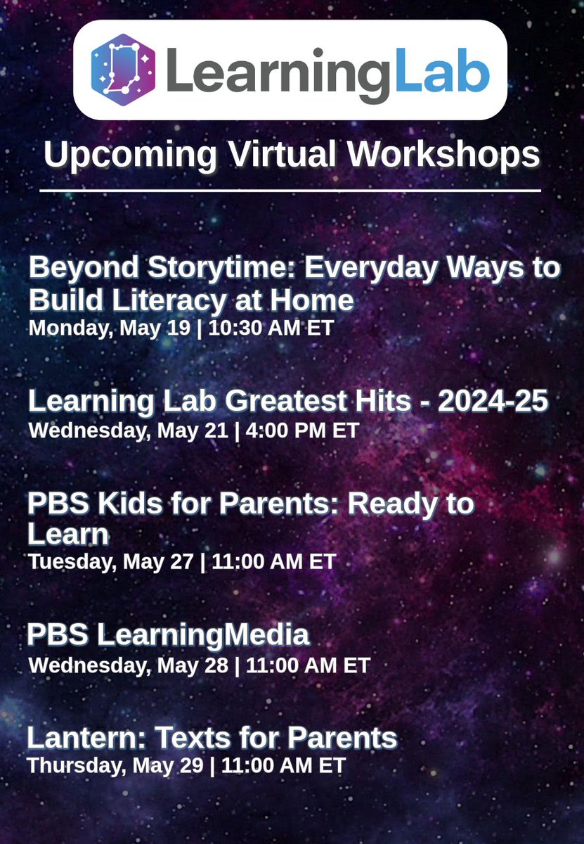 Wrapping up the 2024-25 school year with a great lineup of virtual workshops.
inlearninglab.com/workshops