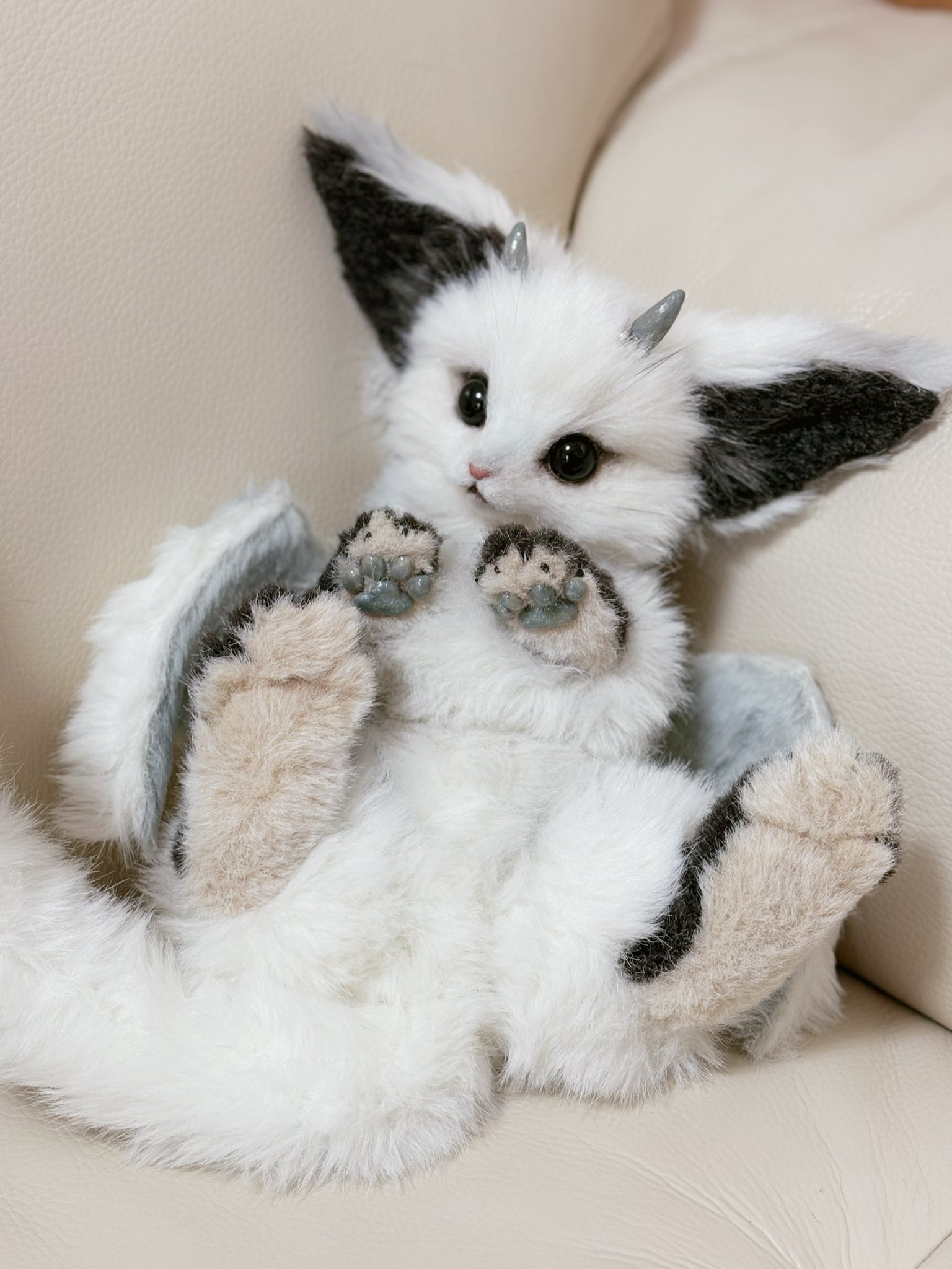 きらら☆ハンドメイドのお猿さん✨アートドール 白龍 ぬいぐるみ アートドール - kemono-mania | minne byGMO