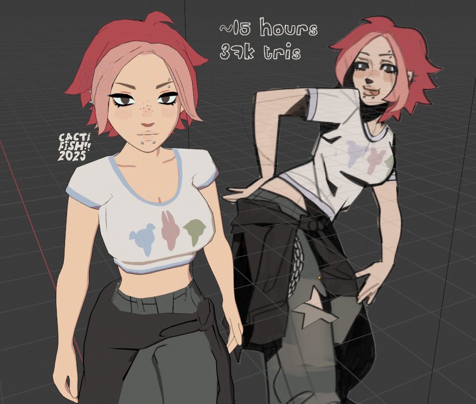 translating my characters into 3D has been so fun :D
#blender