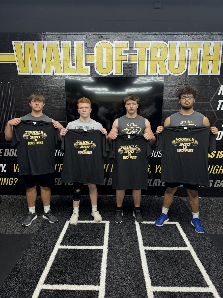 Our 300+ lbs bench press group from this offseason! Work’s not done!! #BAI