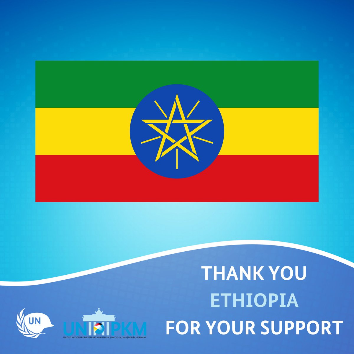 Ethiopia pledged to support <a href="/UN/">United Nations</a> Peacekeeping uniformed capabilities by providing a utility helicopter unit, a Formed Police Unit and a police guard unit. <a href="/UNPOL/">United Nations Police</a> #PKMinisterial