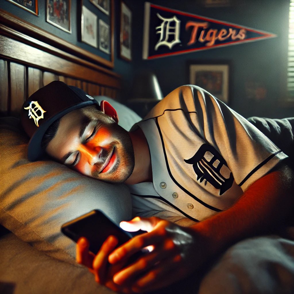 GoBlueRy's tweet image. How I fell asleep last night @tigers