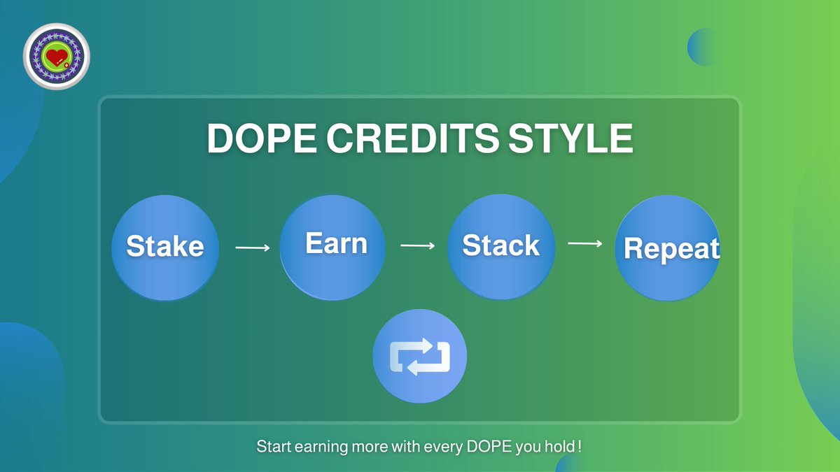 Life hits different when your routine is all about leveling up.

Stake 💎 → Earn 💰 → Stack 📦 → Repeat 🔁

With Dope Credits, every move gets you closer to bigger rewards.

No noise, just smart gains.

#DopeCredits #Stake #Cryptorewards #XLM