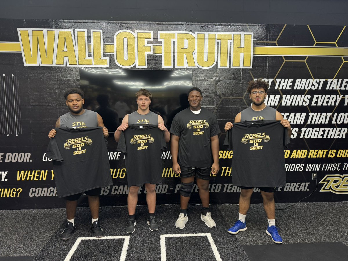 Our 500+ lbs squat group from this offseason! Work’s not done!! #BAI