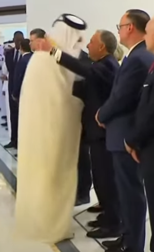 Erez Linn ארז לין (@erezhayom) on Twitter photo As <a href="/realDonaldTrump/">Donald J. Trump</a> arrives in Qatar, special welcoming ceremony begins, during which the Qatari leader and <a href="/SteveWitkoff/">Steve Witkoff</a> embraced As <a href="/realDonaldTrump/">Donald J. Trump</a> arrives in Qatar, special welcoming ceremony begins, during which the Qatari leader and <a href="/SteveWitkoff/">Steve Witkoff</a> embraced