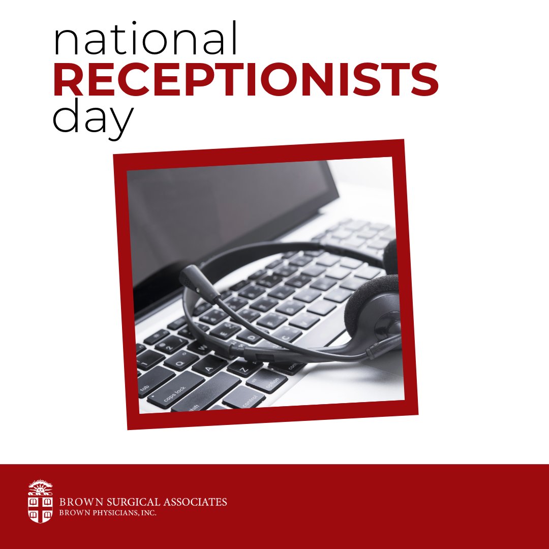 Brownsurgical's tweet image. 📞 Happy #ReceptionistDay from all of us at Brown Surgical Associates!

Thank you to our amazing front desk team for your warmth, professionalism &amp;amp; support. We appreciate you! 

#BSA #TeamAppreciation