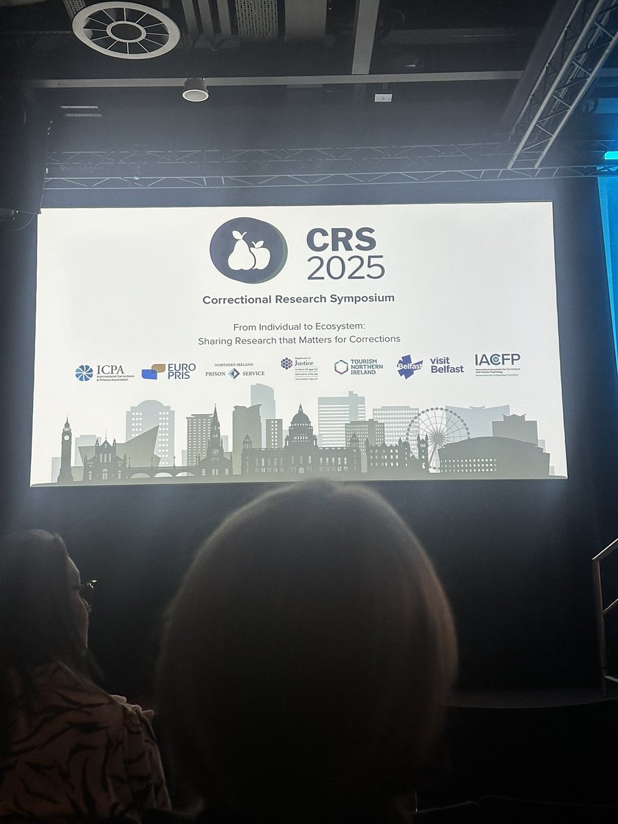 Attending Correctional Research Symposium in Belfast hosted by <a href="/NIPrisons/">NI Prison Service</a> - A two day conference looking at research within criminal justice system across the world! Lots of learning for the next few days! #CRS2025 #ReasearchThatMatters <a href="/EuroPrisOrg/">EuroPris</a> &amp; ICAP