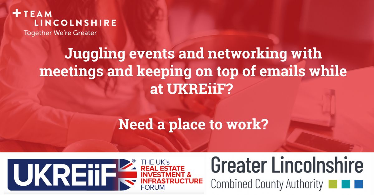 Juggling events &amp; networking with meetings &amp; keeping on top of emails while at <a href="/UKREiiF/">UKREiiF</a>❓

We have meeting space in the <a href="/greaterlincscca/">Greater Lincolnshire Combined County Authority</a> pavilion which can either be pre-booked by emailing Team Lincolnshire or on a first come first served basis ☕️

#togetherwearegreater