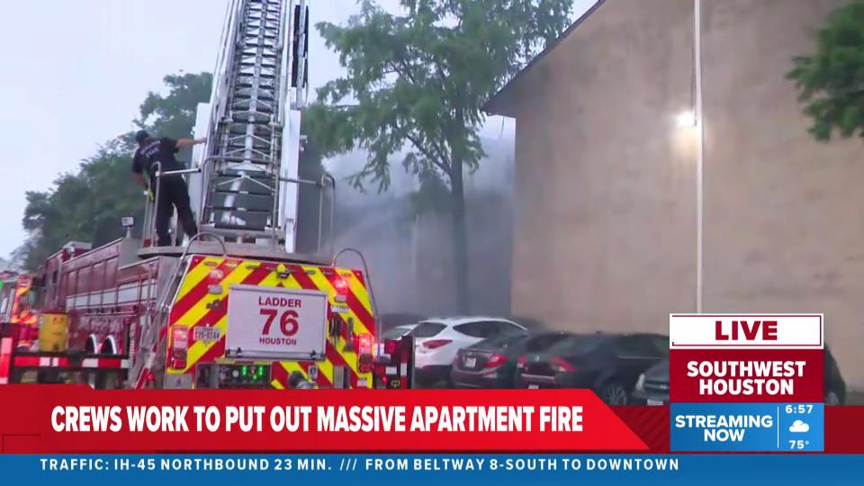 Jennifer Reyna (@jenreynatv) on Twitter photo Thank you to <a href="/HoustonFire/">Houston Fire Dept</a> stations 76 and 86 and <a href="/houstonpolice/">Houston Police</a> and EMS on scene to help residents with this morning's fire. <a href="/KHOU/">KHOU 11 News Houston</a> Thank you to <a href="/HoustonFire/">Houston Fire Dept</a> stations 76 and 86 and <a href="/houstonpolice/">Houston Police</a> and EMS on scene to help residents with this morning's fire. <a href="/KHOU/">KHOU 11 News Houston</a>