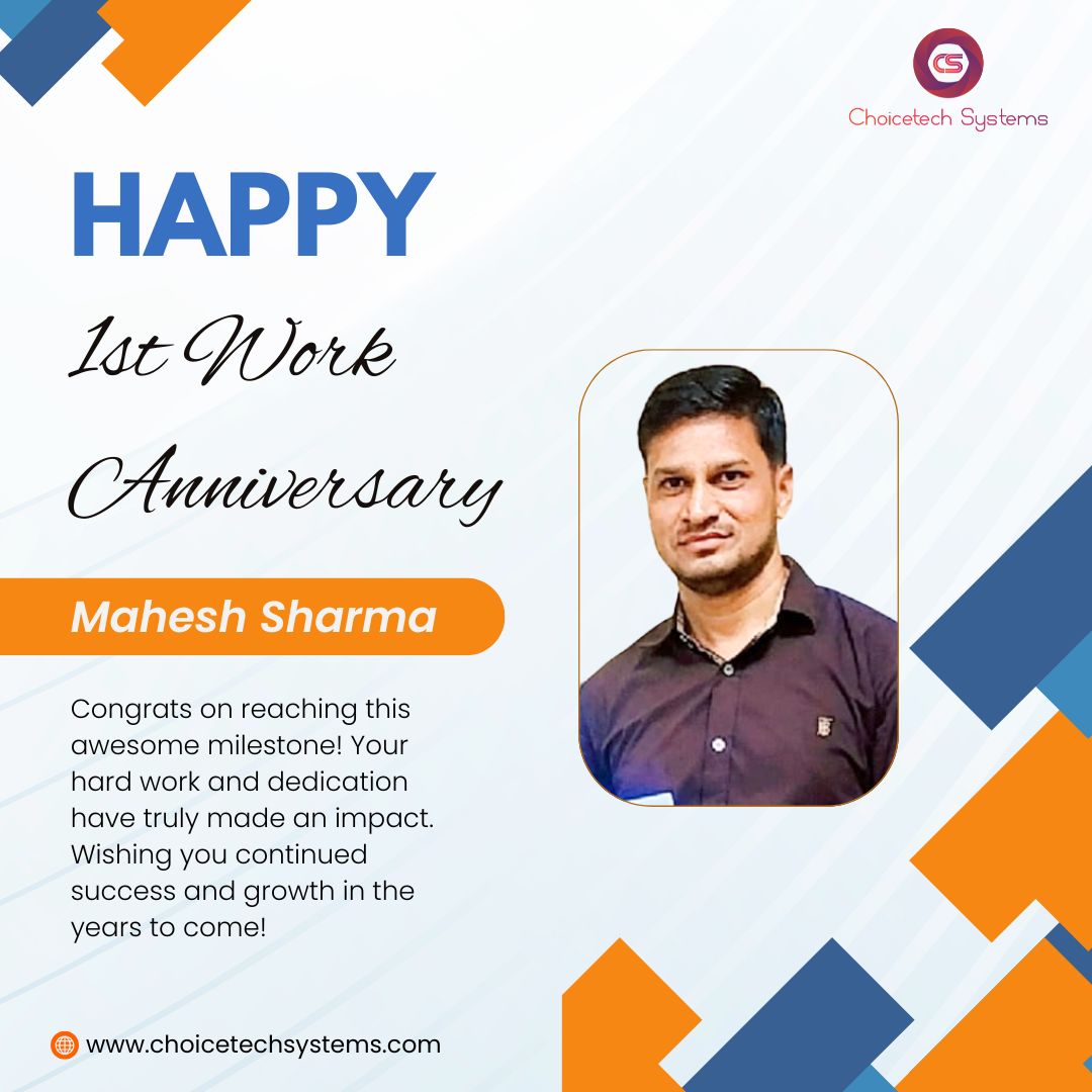 ChoicetechSyst1's tweet image. #HappyWorkAnniversary #choicetechsystems