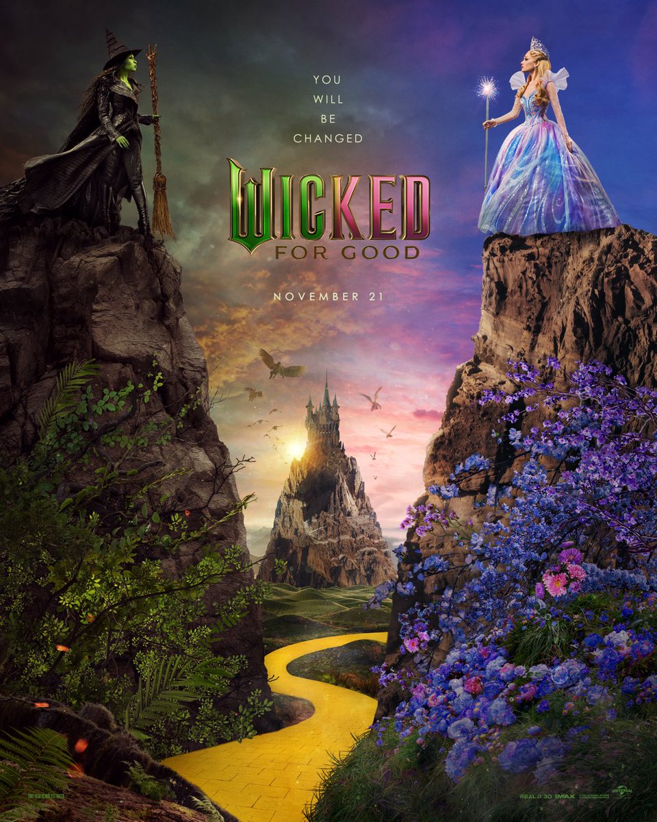 glindaupland's tweet photo. The official ‘Wicked: For Good’ poster has been released. https://t.co/TfWmYBLKlv