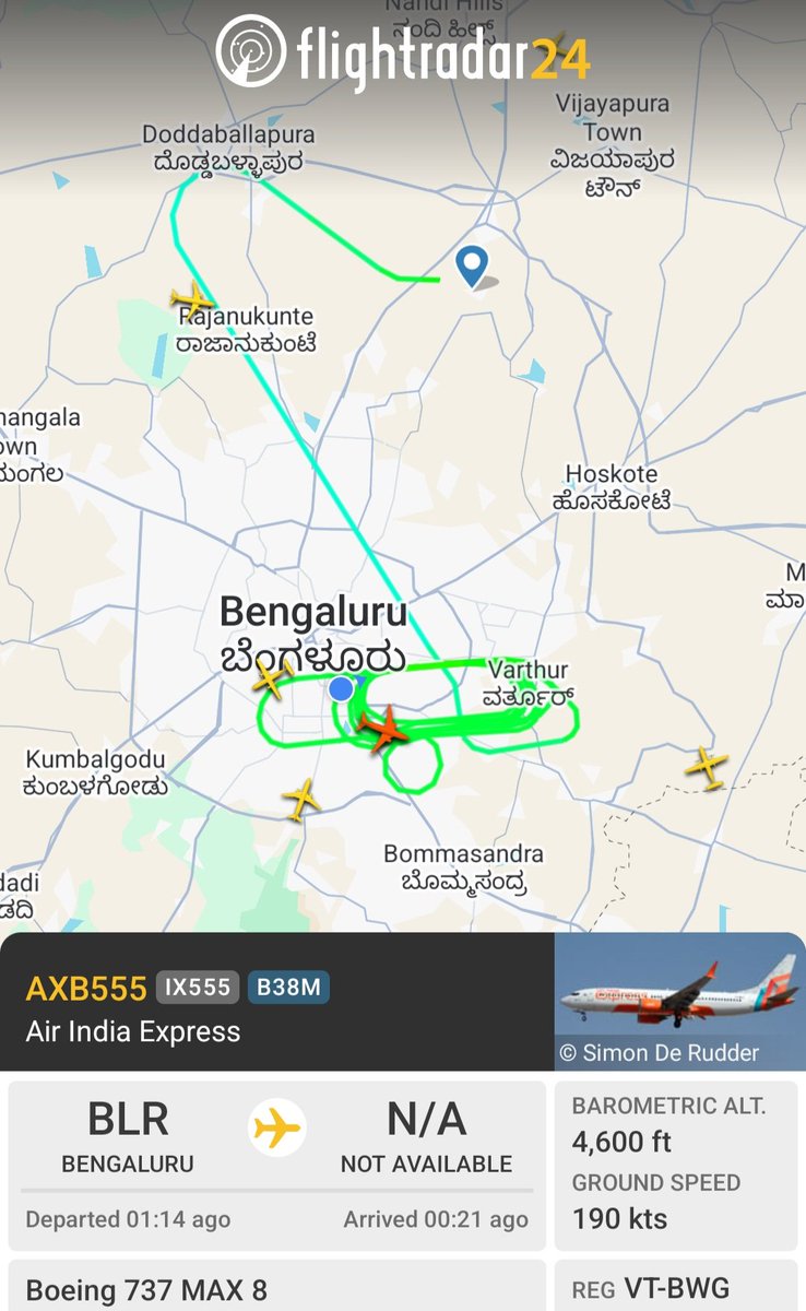TPasumarthy's tweet photo. hey @flightradar24, what's happening with axb555?? https://t.co/CUIQQXcWcm