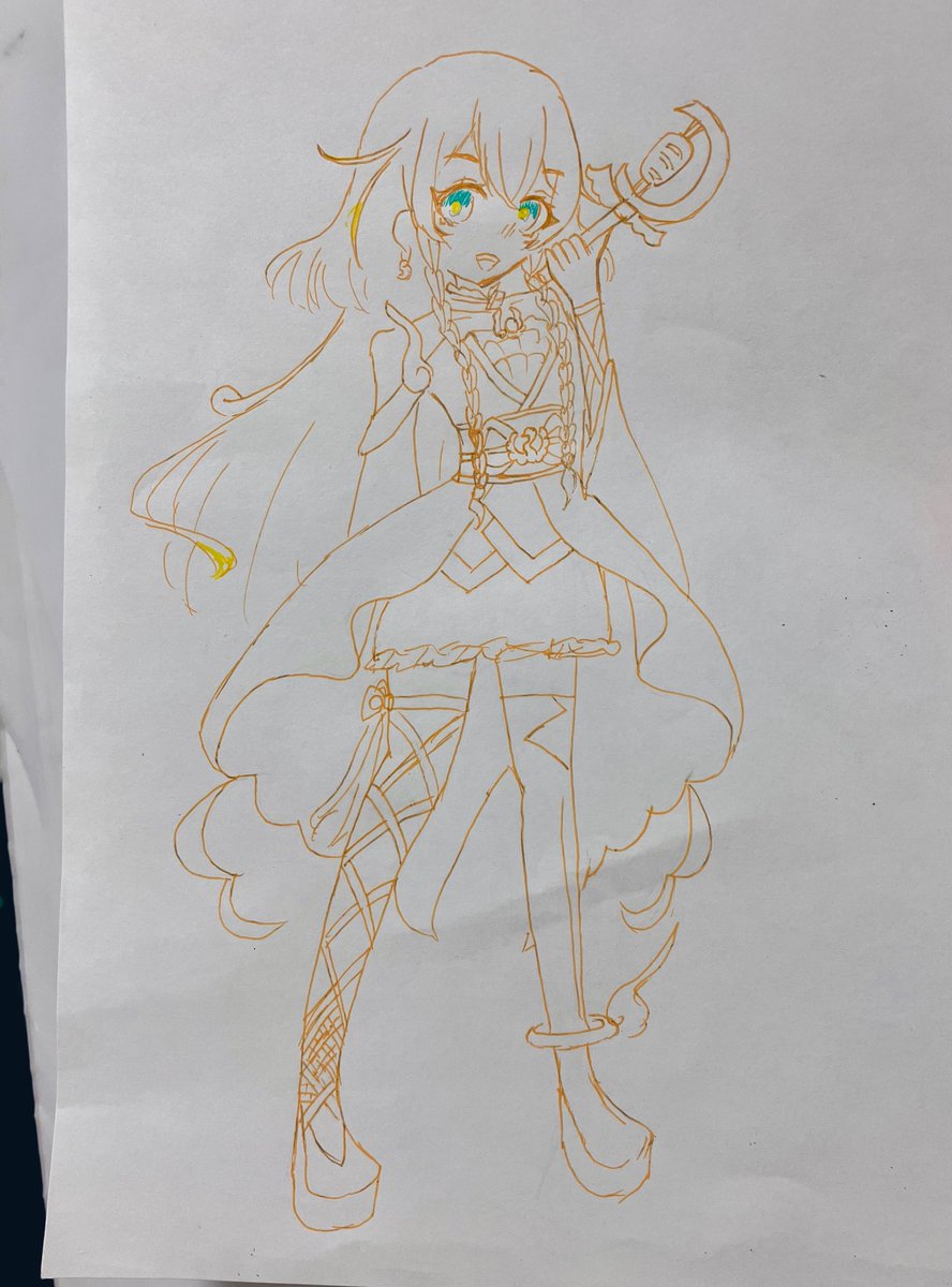 #ぷにぷにFA 
雲雀ちゃんです

…早く前出した製作途中の完成版を出せと囁き声が聞こえてきますね、ナンノコトデショウカ😖💧