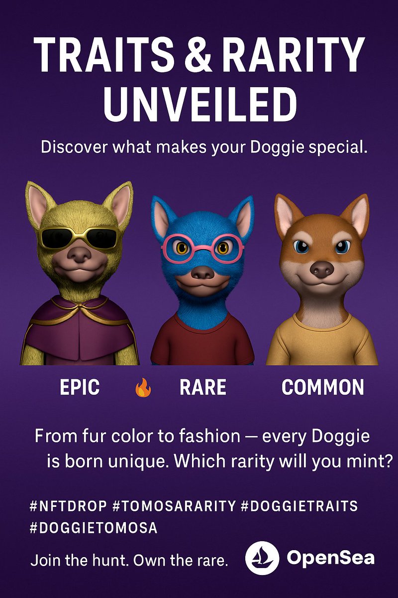 GM
#DoggieNFT #GuardianOfTomosa #NFTCollection #NFTCommunity #AdventureAwaits #DoggieNFT #NFT3D #DoggieEvolution #DoggieMetaverse #Web3Art #NFTs #NFT #NFTSales #nftdrops #NFTCollection #NFTCollection #NFTCommunity #nftcollector #NFTcollections