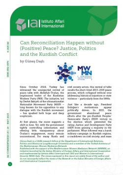 Mediterranean Women Mediators Network (@mwm_network) on Twitter photo ❓Can reconciliation wait for peace?
✍🏻 In her latest #IAICommentary, <a href="/gunesdasli/">Güneş Daşlı</a> explores how #Kurdish civil society in #Turkey is reshaping reconciliation as a continuous process—challenging traditional peacebuilding norms. 🕊️
Read it here 👇🏻
iai.it/en/node/19959 ❓Can reconciliation wait for peace?
✍🏻 In her latest #IAICommentary, <a href="/gunesdasli/">Güneş Daşlı</a> explores how #Kurdish civil society in #Turkey is reshaping reconciliation as a continuous process—challenging traditional peacebuilding norms. 🕊️
Read it here 👇🏻
iai.it/en/node/19959