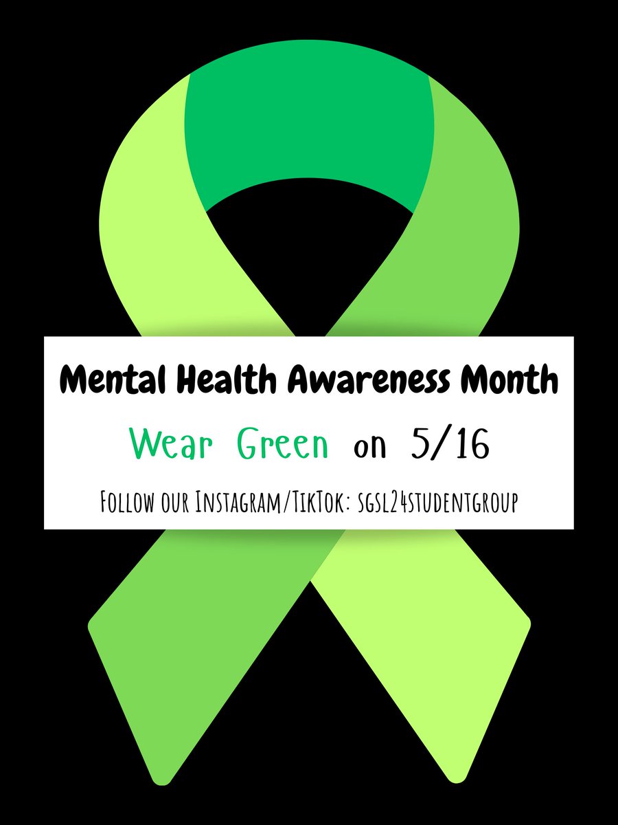 Wear your green on Friday. #MentalHealthMatters #MentalHealthAwarenessMonth