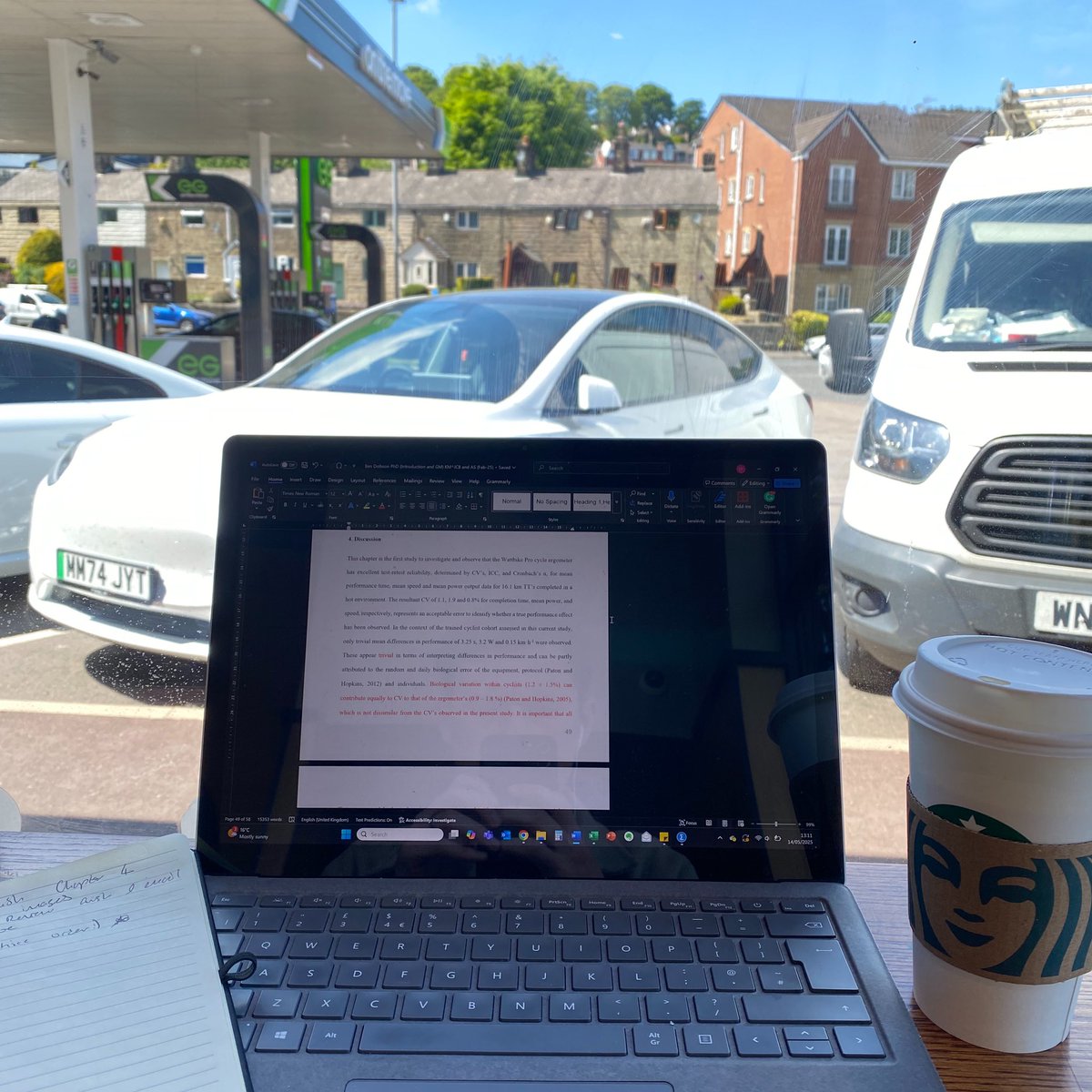 Finally, a PhD day fuelled by coffee. The last few months have been chaos with life, teaching, assessing and consultancy. Nice to find a quiet corner and focus on getting my PhD complete in the coming months 📚