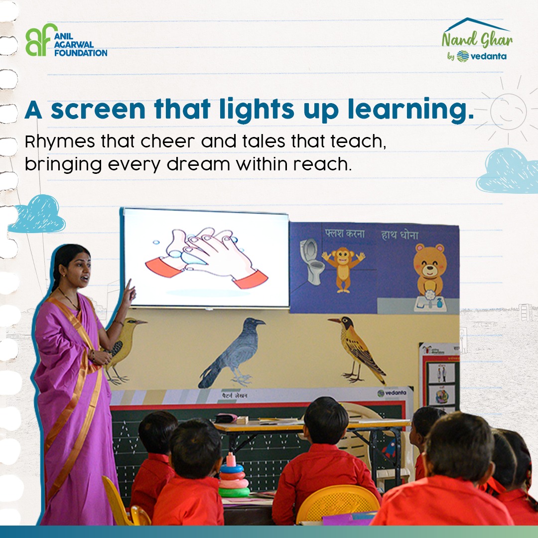 At Nand Ghar, a screen becomes more than just a screen. It’s a tool for learning, laughter, and discovery, bringing lessons to life and turning every moment into a step forward in a child’s journey of growth. 

Visit nandghar.org to know more.

#ToolsofTransformation