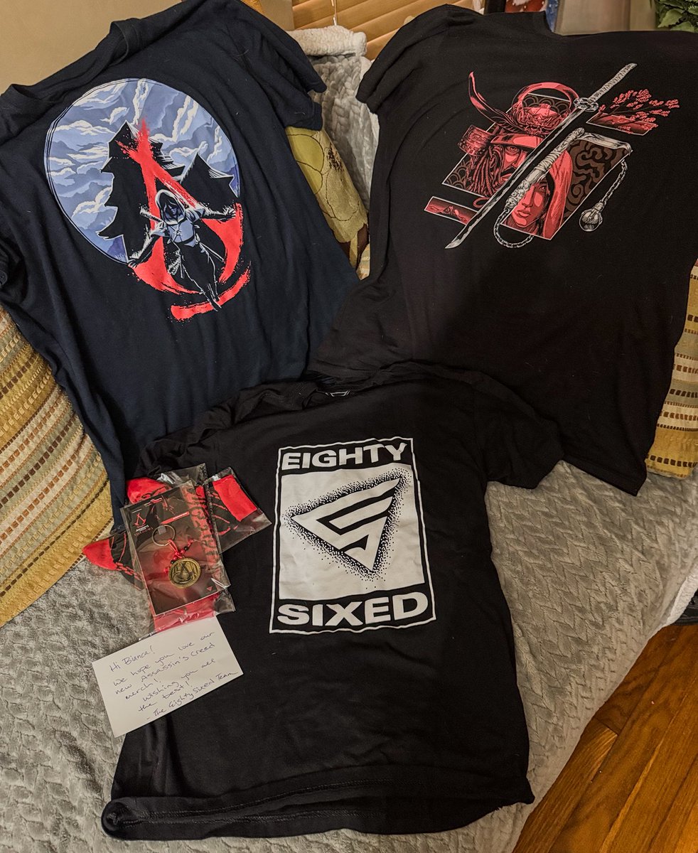 ᴜʟᴛʀᴀ ᴠɪᴏʟᴇᴛʀᴀ 🩷🤍🧡 (@uvioletra) on Twitter photo The lovely folks at <a href="/EightySixed/">Eighty Sixed</a> surprised me with some of their gorgeous new Assassin’s Creed merch! These shirts are great quality
Truly obsessed with these designs thank you for the thoughtful gift!
You can check them out at
eightysixed.com
#AssassinsCreed The lovely folks at <a href="/EightySixed/">Eighty Sixed</a> surprised me with some of their gorgeous new Assassin’s Creed merch! These shirts are great quality
Truly obsessed with these designs thank you for the thoughtful gift!
You can check them out at
eightysixed.com
#AssassinsCreed