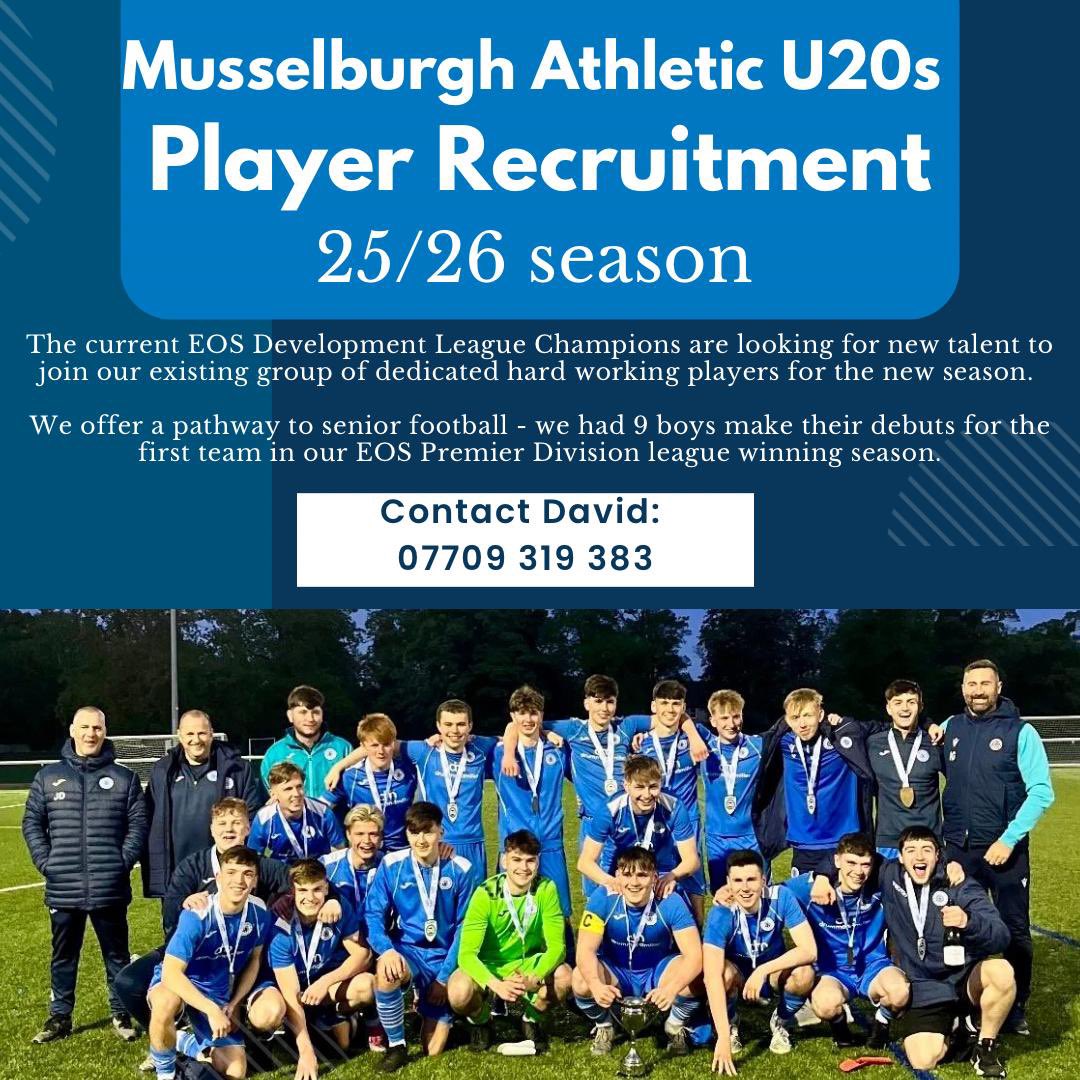 Our league winning under 20s side are on the hunt for fresh talent! If you or someone you know is interested in joining the boys for season 2025/26 with a clear pathway to senior football then we would love to hear from you!

<a href="/mussath20s/">MAFC 20s</a>