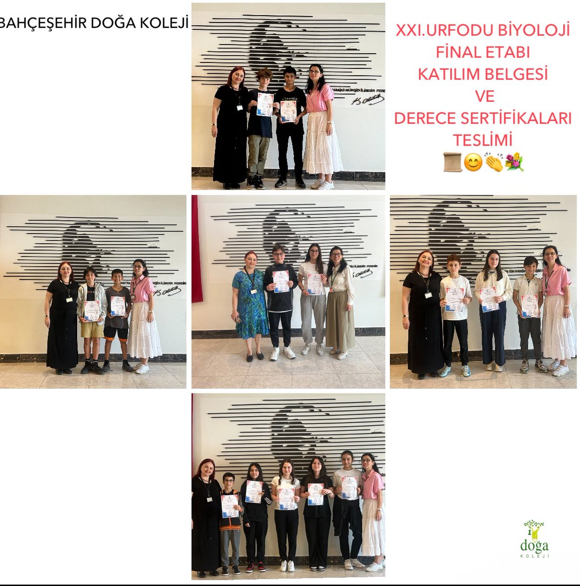 Doğa Koleji Bahçeşehir Kampüsü (@bahcesehr_doga) on Twitter photo XXI. URFODU BİYOLOJİ FİNAL Etabına katılan öğrencilerimize katılım belgesi, derece diplomaları ve online madalya sertifikaları verildi. Öğrencilerimizi tebrik eder, başarılarının devamını dileriz.🏅🥈🥉😊👏
<a href="/DogaOkullari/">Doğa Koleji</a> <a href="/suleymancalis33/">Süleyman Çalış</a> <a href="/enversahin82/">Enver Şahin</a>
<a href="/mftufekci/">Mehmet Fatih Tüfekçi</a> <a href="/sdtncl/">Seda Tuncal</a> <a href="/bdinc39/">Burcu DİNÇ</a> XXI. URFODU BİYOLOJİ FİNAL Etabına katılan öğrencilerimize katılım belgesi, derece diplomaları ve online madalya sertifikaları verildi. Öğrencilerimizi tebrik eder, başarılarının devamını dileriz.🏅🥈🥉😊👏
<a href="/DogaOkullari/">Doğa Koleji</a> <a href="/suleymancalis33/">Süleyman Çalış</a> <a href="/enversahin82/">Enver Şahin</a>
<a href="/mftufekci/">Mehmet Fatih Tüfekçi</a> <a href="/sdtncl/">Seda Tuncal</a> <a href="/bdinc39/">Burcu DİNÇ</a>