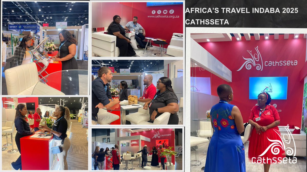 🌍✨ Day 2 of #ATI2025 is buzzing!
CATHSSETA is engaging with tourism leaders to champion skills development, youth empowerment &amp; careers in tourism, hospitality, conservation &amp; heritage. 
Proud to shape a sustainable future
 #AfricaTravelIndaba25 #SouthAfricaAwaits