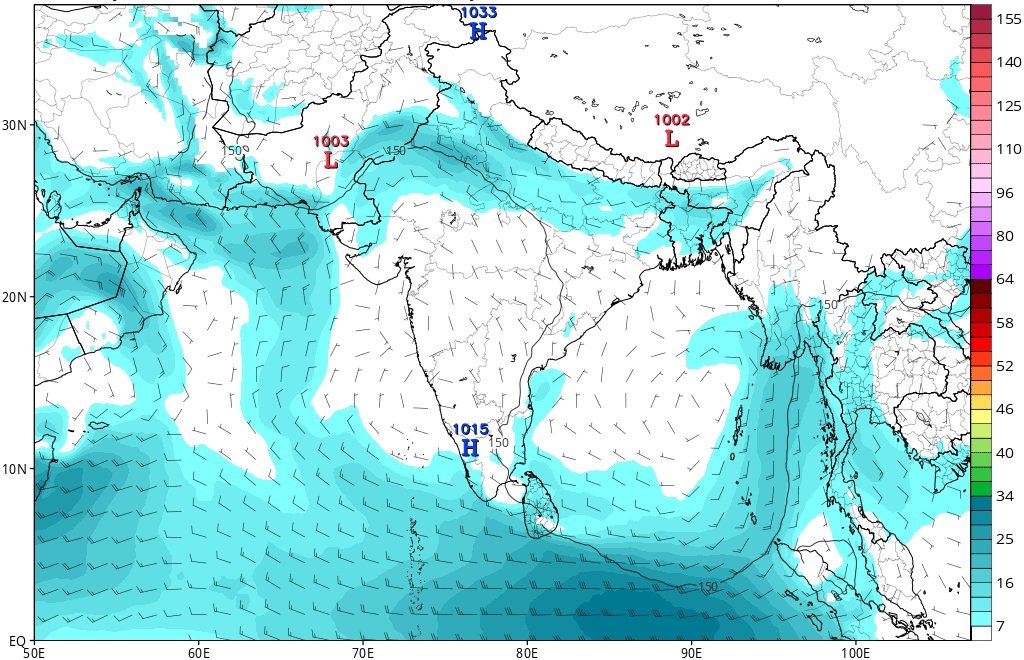 debamet55's tweet image. #Due to confluence activity, persistence of lower level cycirs/trough axis, prenmonsoon Thunderstorm activities likely to be continued over #South and adjoining North peninsular India, east India in coming 10days, subsequently Monsoon onset likely over South India after 26th May,