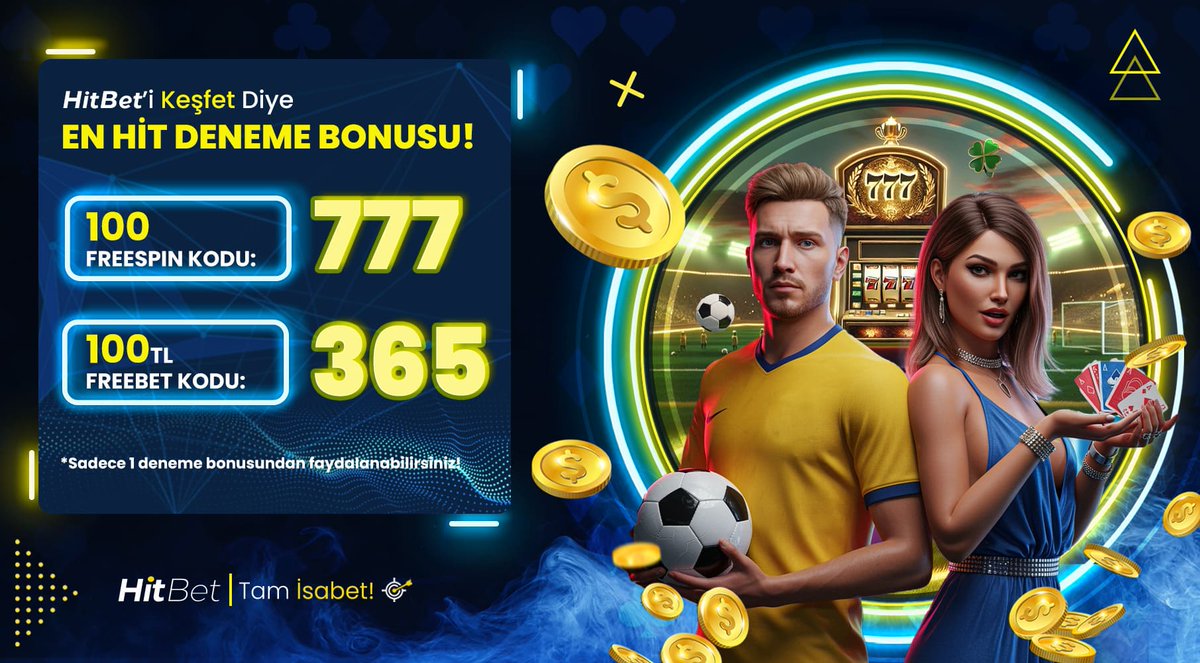 HitbetcomResmi's tweet image. 🥰Hitbet&apos;i keşfet diye En Hit Deneme Bonusu!

🎲100 FREESPIN KODU: 777

⚽️100 TL FREEBET KODU: 365

💙Üstelik kazanç sınırı yok!💛

🌐Güncel Giriş : h.t2m.io/Hitbet-Twitter

📺Maç Yayınları  : h.t2m.io/Hitbet-Tv

#Hitbet #Tamisabet🎯