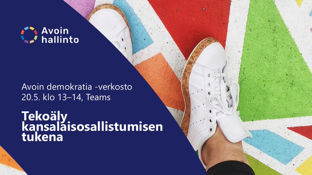 📢Avoin demokratia -verkosto ti 20.5. klo 13-14, Teams
❗️Aihe: Tekoäly kansalaisosallistumisen tukena
💬Alustajat: <a href="/UniTurku/">Turun yliopisto - University of Turku</a>, <a href="/SitraFund/">Sitra</a> ja <a href="/helsinki/">Helsingin kaupunki</a> 
⌛️Ilmoittaudu: link.webropol.com/ep/TEKOALY-20-…
❤️Tervetuloa linjoille! 
#AvoinHallinto #AI #tekoäly #kansalaisosallisuus #demokratia