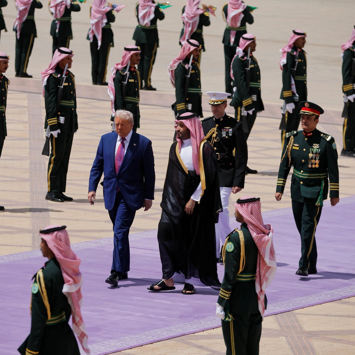 TheDarkBox71's tweet photo. 🧵 Trump’s Gulf Tour: A Billion-Dollar Grift Disguised as Diplomacy
#TrumpInSaudi #Corruption #GulfMoney #TrumpFamily
1/
On 13 May 2025, Donald Trump landed in Saudi Arabia. But this wasn’t just another photo op — it was a high-stakes transaction.
The former US president reportedly secured $600 billion in deals and investments from Saudi authorities.
Yes, $600 billion.
2/
This isn’t diplomacy — it’s daylight robbery.
Trump, accompanied by members of his family, is turning foreign policy into a family business, using personal ties to Gulf monarchies to enrich himself and his inner circle.
#TrumpFamilyAffair
3/
The visit was wrapped in official handshakes and grand banquets, but behind the scenes?
Massive business deals, real estate negotiations, and “investment pledges” benefiting Trump-linked companies and entities.
#FollowTheMoney
4/
Trump is now heading to Abu Dhabi, and the playbook is likely the same:
Cash in on political influence, secure lavish contracts, and deepen ties with authoritarian regimes willing to buy access and favour.
#TrumpInUAE #AuthoritarianAlliances
5/
This is not foreign policy.
It’s a family-led heist, abusing Trump's post-presidential status to extract wealth from resource-rich regimes with a track record of using money to whitewash abuses.
#GulfWashing #Neopatrimonialism
6/
Why does this matter?
Because these relationships undermine democratic norms, erode accountability, and further entrench US complicity in authoritarian repression abroad — all for the personal gain of one man and his family.
7/
Trump’s Gulf tour reveals what he’s always been:
Not a public servant, but a self-serving opportunist, using statecraft as a get-rich scheme.
And the Gulf regimes? Happy to pay for loyalty, silence, and soft power in Washington.
8/
Meanwhile, ordinary Americans and countless others suffer the consequences of rising corruption, compromised diplomacy, and an international order being sold to the highest bidder.
9/
Trump isn’t just “doing business.”
He’s looting the future, normalising a world where power and influence are openly bought and sold.
It’s not just shameful — it’s dangerous.
10/
From Riyadh to Abu Dhabi, the message is clear:
The Trump family isn’t visiting allies — they’re collecting cheques.
And democracy is footing the bill.
#TrumpLootsTheGulf #StopCorruption #AccountabilityNow