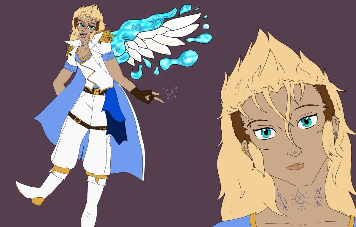 I am so happy with how this came out. And it was really fun designing his own unique take on the Expedition uniform. Crossovers are fun. #crossover #Clairobscur #Expedition33 #Kingdomhearts #Demyx #kingdomheartsfanart