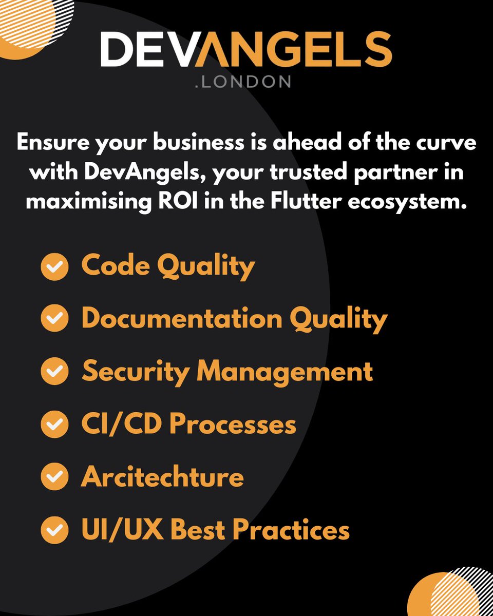 DevAngelsLtd's tweet image. As a leading authority in #Flutter development, we understand the importance of maximising your investment. Angel Analysis is designed to provide a comprehensive analysis of your app.
#FlutterExpert #AppDevTips #AppAnalysis #FlutterAnalysis
@FlutterDev @FlutterconWorld
