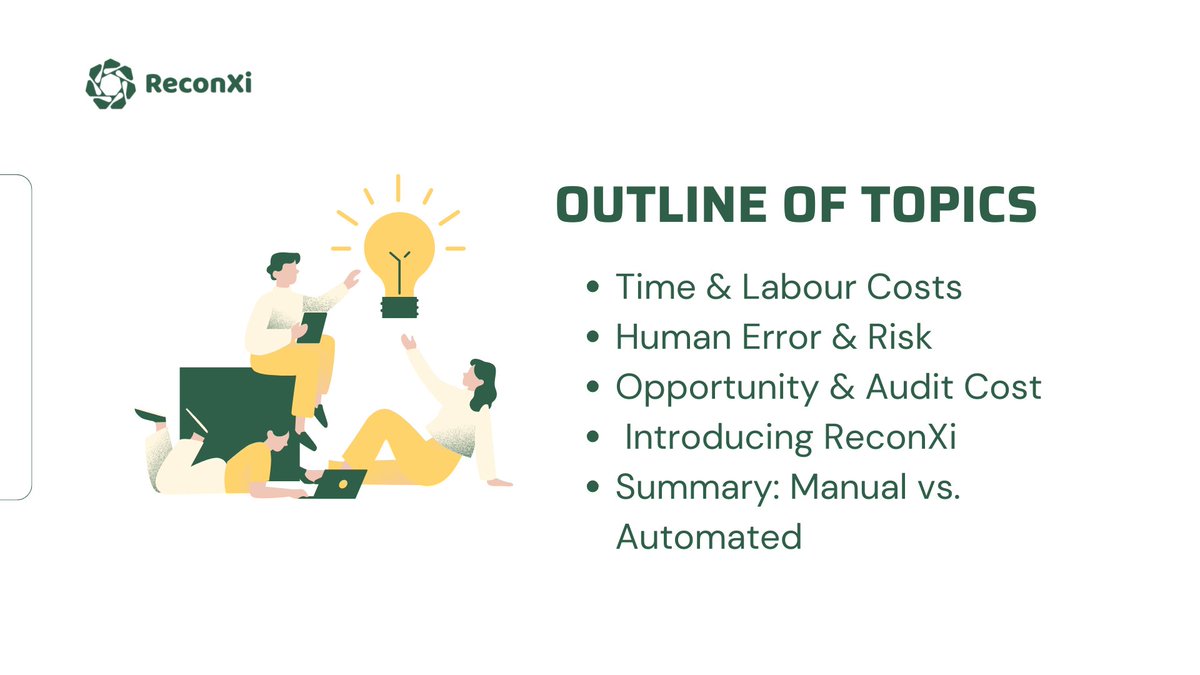 TheReconxi's tweet photo. Is Manual Reconciliation Draining Your Time and Budget?
The true cost of manual reconciliation is more than just the time; it includes labor expenses, audit risks, human error, and missed opportunities.
#AccountingInnovation #FinanceTool #AutomatedReconciliation #DigitalFinance https://t.co/Yr7numeQd4