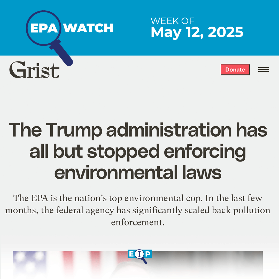 EnviroIntegrity's tweet photo. According to data from the Department of Justice and EPA, the Trump administration in the first three months filed no new cases against major polluters, with minor civil and criminal environmental enforcement actions also sharply down. https://t.co/DAwdt8NOFW https://t.co/cJKU4UZdW3