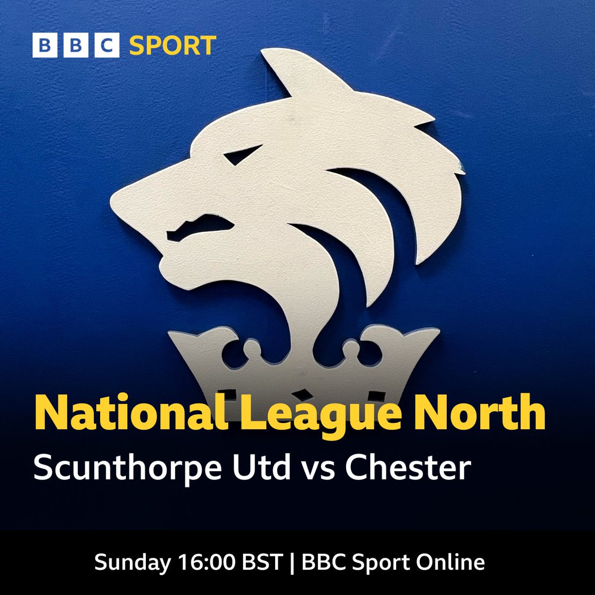 bbcmerseysport's tweet image. 🔜 Up next for #ChesterFC 

📆 Sunday 18 May
⚽️ @SUFCOfficial 🆚 @ChesterFC 
🏆 @TheVanaramaNL North Play-Off Final
🏟️ Glanford Park
🕓 Kick-off 4pm
🎙️ Derek Jones &amp;amp; @legardj 
#️⃣ #TheVanarama #IRON
💻 BBC Sport Online