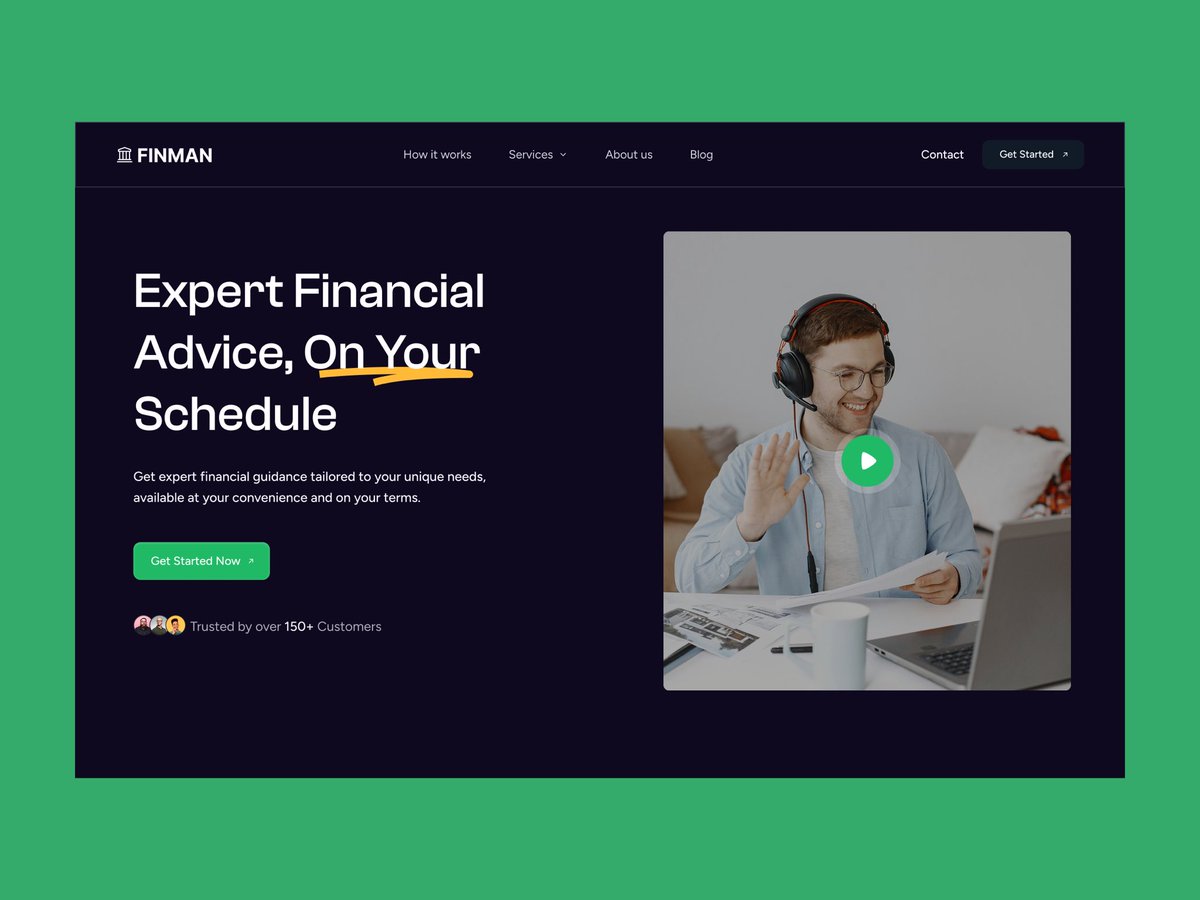 DesignTech_0's tweet image. Web design exploration for a finance consultation firm 🏦. Need a Website ? Send a Direct Message 🤝