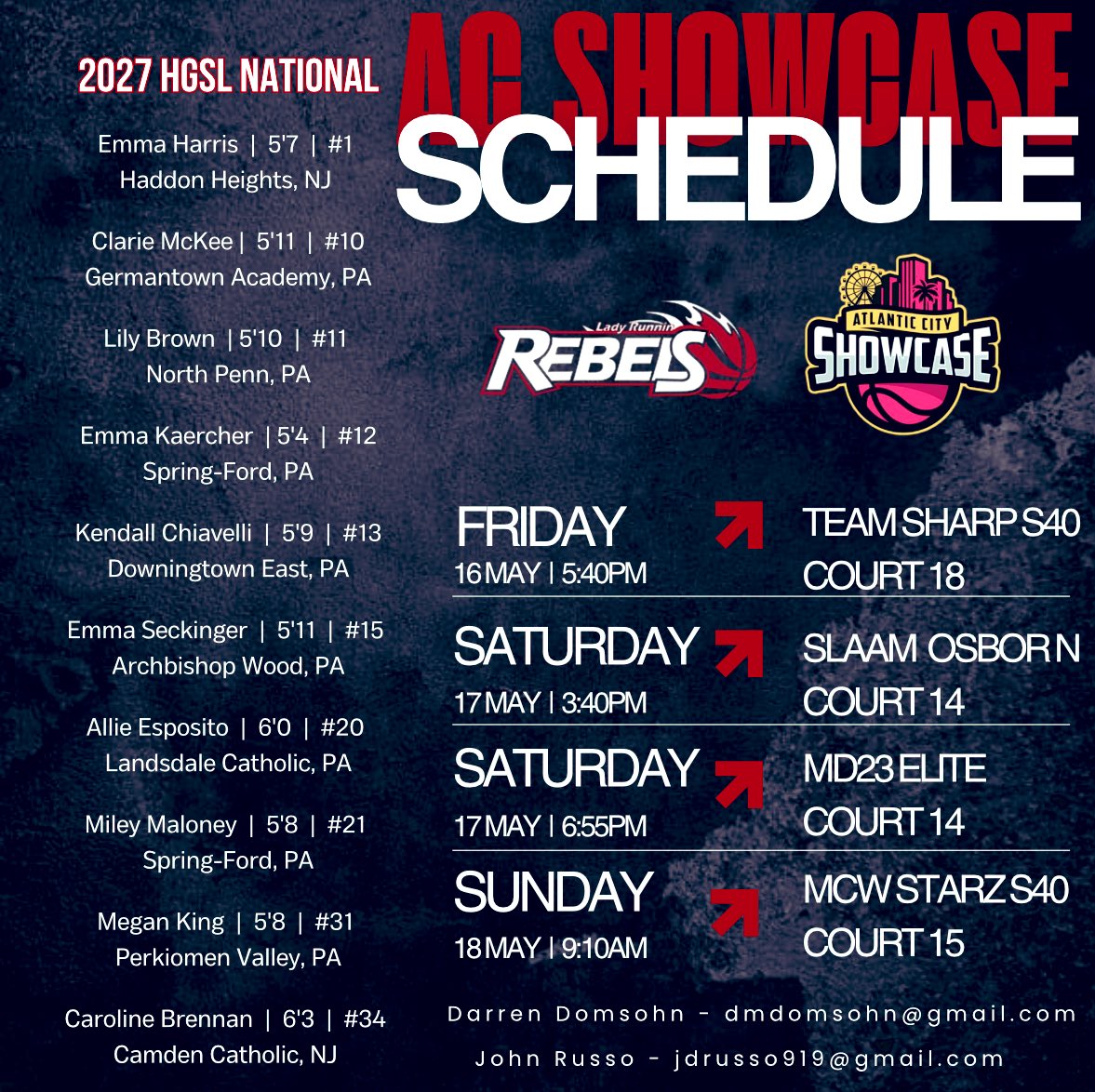 Lady Runnin Rebels (@ladyrunnin) on Twitter photo COACHES! Our 2027 HGSL National team will be in AC this weekend competing in the <a href="/SelectEventsBB/">Select Events Basketball</a> AC Showcase. Make sure you get to the baselines and check them out! COACHES! Our 2027 HGSL National team will be in AC this weekend competing in the <a href="/SelectEventsBB/">Select Events Basketball</a> AC Showcase. Make sure you get to the baselines and check them out!