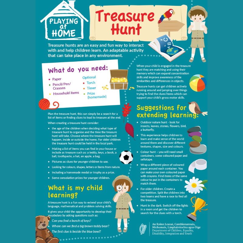 Leadership for INClusion in the Early Years (@linc_programme) on Twitter photo Check out this fun and engaging poster on Exploring & Thinking by <a href="/First5_Ireland/">First 5 Ireland</a>! 🗺️✨
Packed with creative ideas for a home-based Treasure Hunt, it shows how simple play can boost children’s memory, vocabulary, and problem-solving skills.
👉 Download: bit.ly/4j2KAXh Check out this fun and engaging poster on Exploring & Thinking by <a href="/First5_Ireland/">First 5 Ireland</a>! 🗺️✨
Packed with creative ideas for a home-based Treasure Hunt, it shows how simple play can boost children’s memory, vocabulary, and problem-solving skills.
👉 Download: bit.ly/4j2KAXh