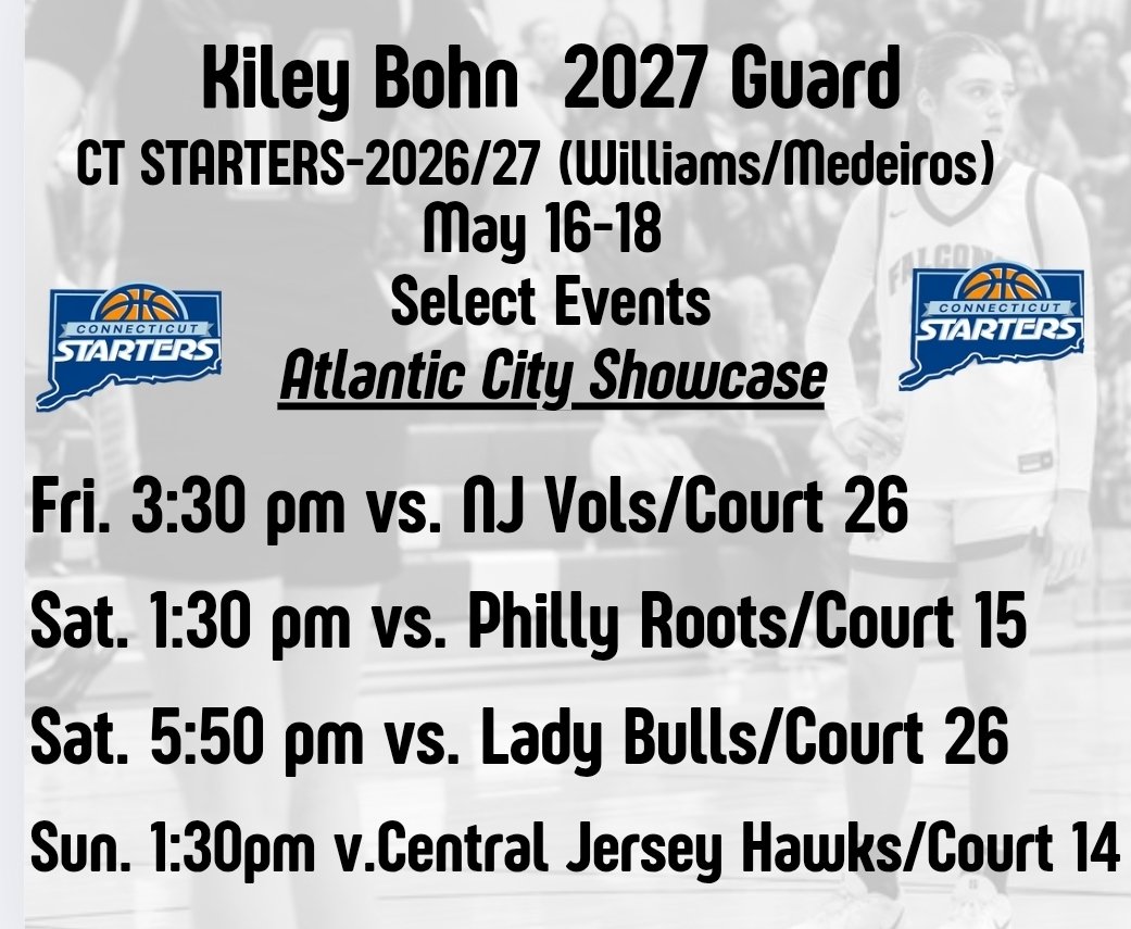 Got our schedule for this weekend! I hope to see you in AC!