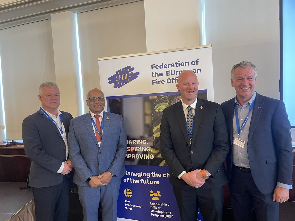 Proud to be with partners <a href="/FEUorg/">FEU Fire Officers</a> at 57th FEU Council Meeting-Prague. Metro Pres <a href="/ChiefJohnButler/">Fire Chief John S. Butler</a> did an excellent job presenting on how Metro is meeting challenges of the #Global #FireService. <a href="/NFPA/">NFPA</a> <a href="/IAFC/">IAFC</a> <a href="/IAFCPresident/">IAFC President</a> <a href="/IFD_CHIEF/">Ernest V. Malone</a> <a href="/Chief_Wolford/">Trisha Wolford</a> <a href="/NFCC_FireChiefs/">National Fire Chiefs Council</a> <a href="/BomberosOBA/">Bomberos Americanos</a>
