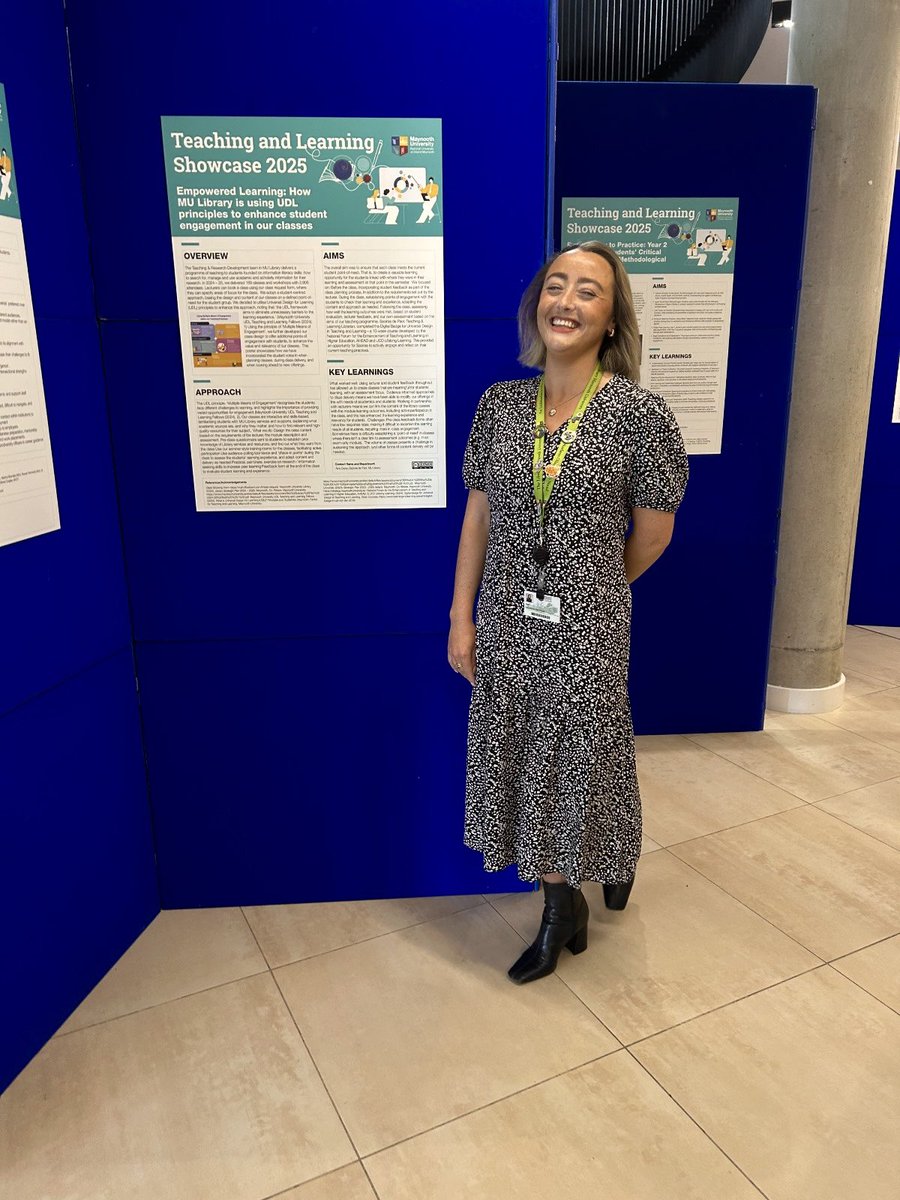 Saoirse de Paor (@saoirseperi) on Twitter photo Delighted to present our poster 'Empowered Learning: How MU Library is using UDL principles to enhance student engagement in our classes" on behalf of <a href="/library_MU/">Maynooth University Library</a> with TRD colleague Áine Carey 👏🏼 #UDL #EDI #StudentEngagement Delighted to present our poster 'Empowered Learning: How MU Library is using UDL principles to enhance student engagement in our classes" on behalf of <a href="/library_MU/">Maynooth University Library</a> with TRD colleague Áine Carey 👏🏼 #UDL #EDI #StudentEngagement