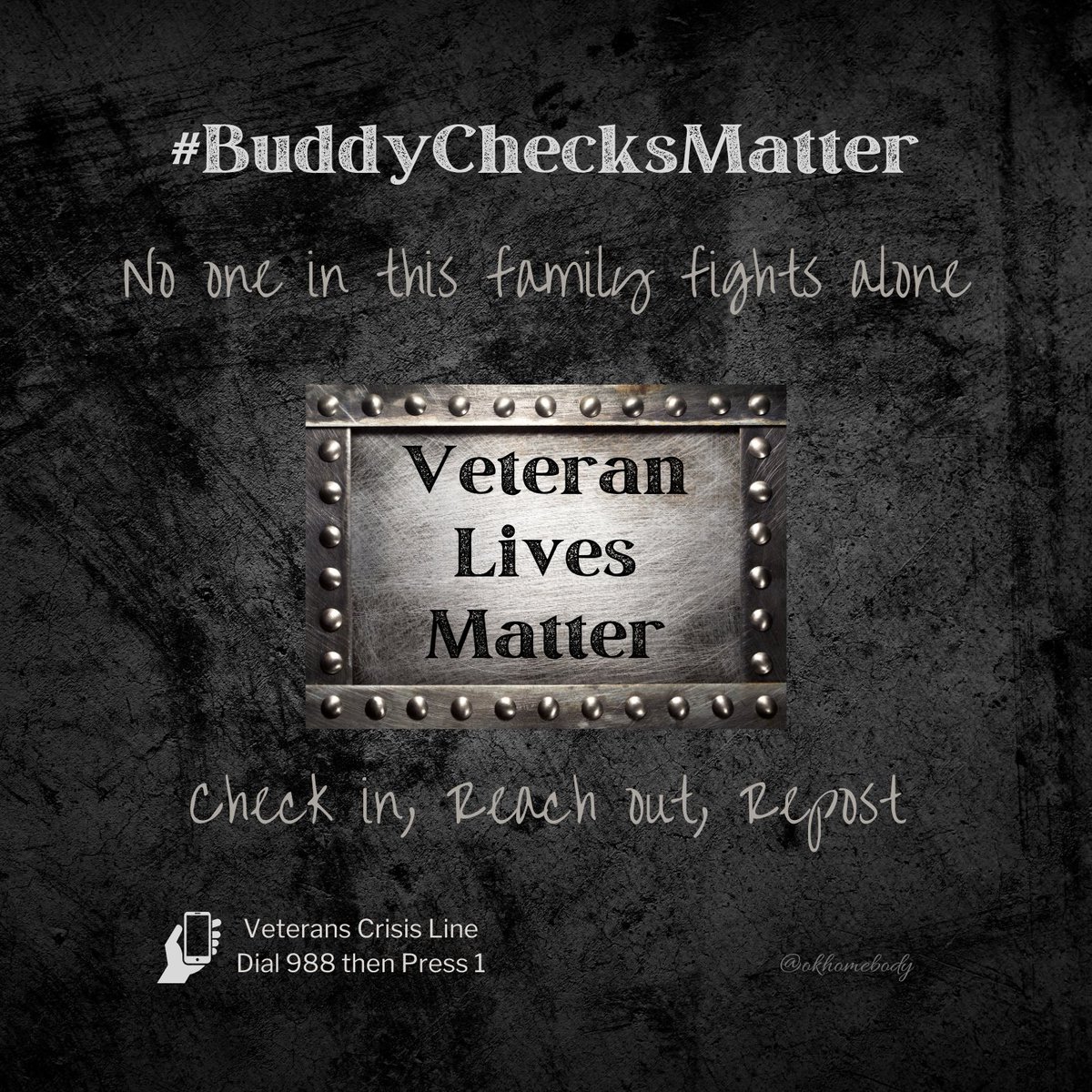🇺🇸WarriorWednesday✅VETERAN BUDDY-CHECKS✅RH 🇺🇸 Good morning, family. Keep fighting for yourselves &amp; for those around you. Each of you is worth fighting for &amp; is still very much needed. Reach out if you are struggling. I love all y’all! ❤️🤍💙
⭐️Veterans Lives Matter ⭐️